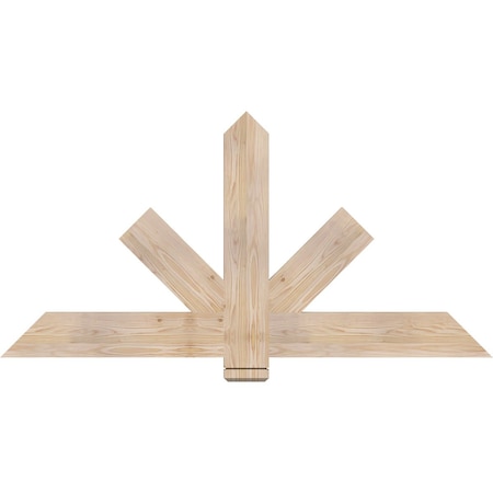 Ekena Millwork Kennewick Smooth Timber Gable Bracket, Douglas Fir, 60"W x 30"H x 1 1/2"D x 5 1/2"F, 12/12 Pitch GBW060X30X0206KEN00SDF